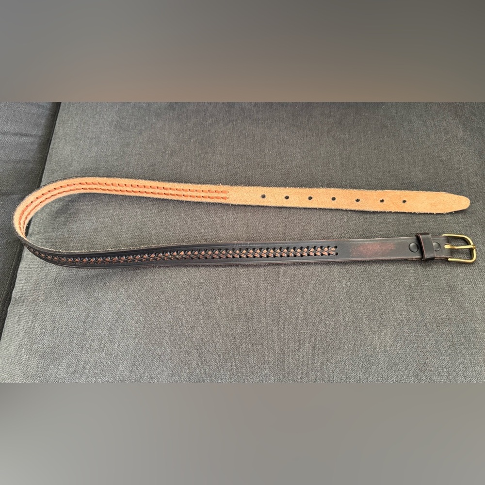 J. Crew‎ brown genuine leather women’s belt size M - Picture 2 of 7